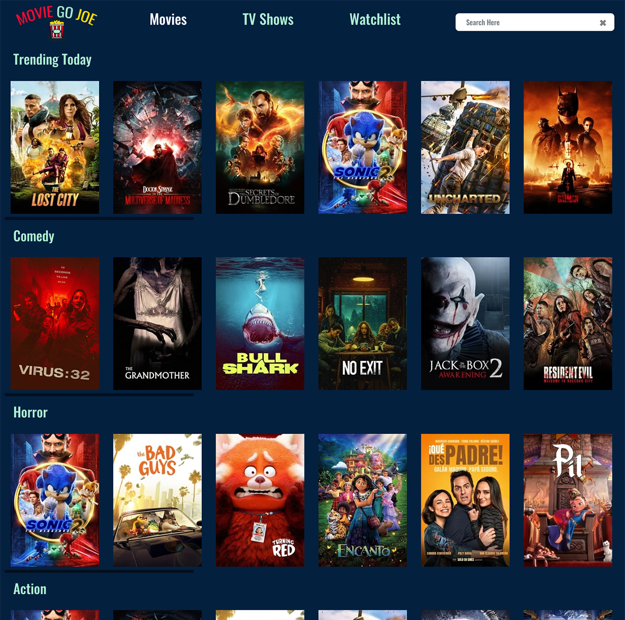 MovieGoJoe Website