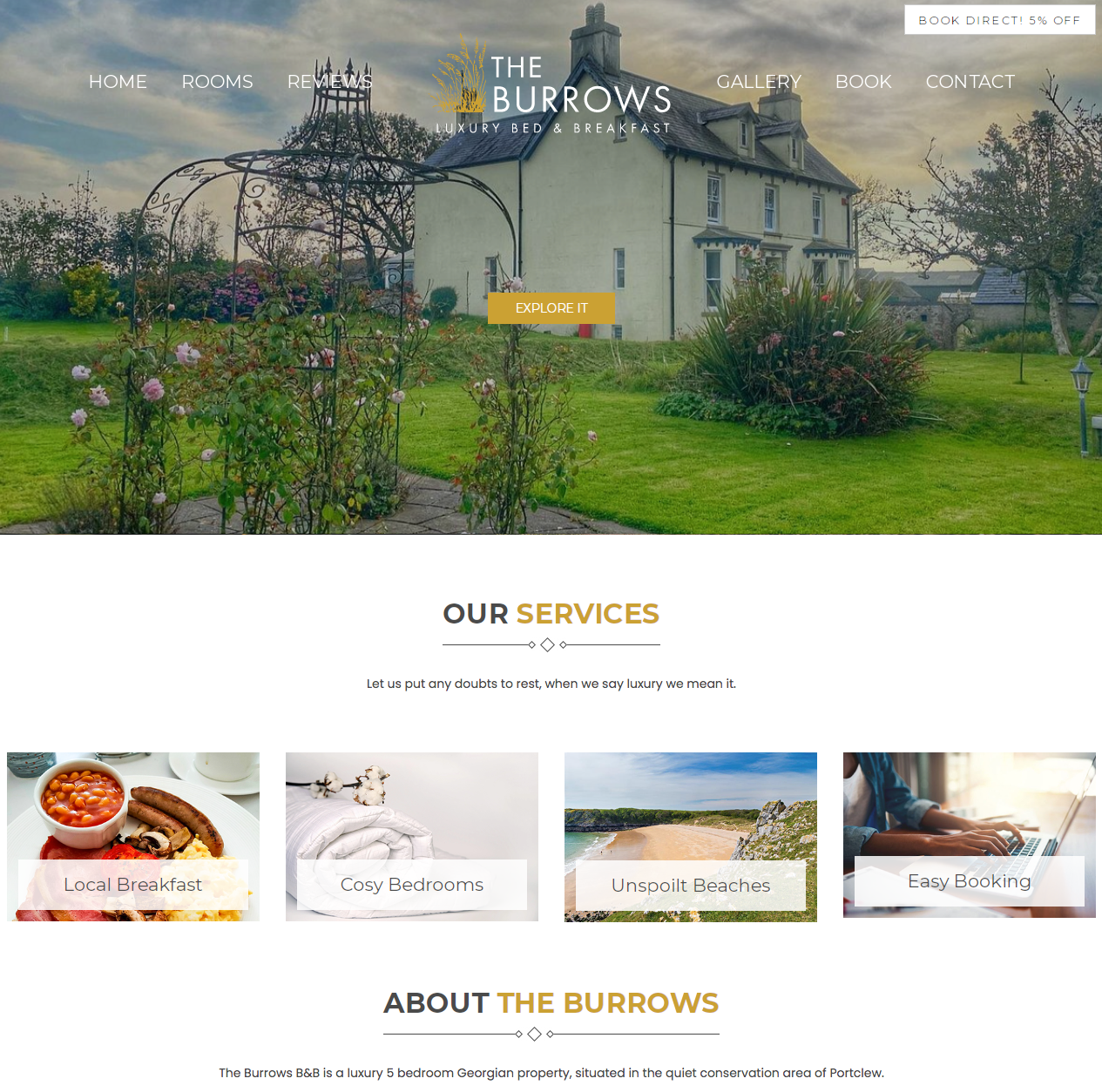 The Burrows B&B Website